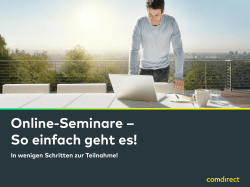 Online-Seminare – So einfach geht es!