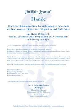 H&auml;nde - beim Jin Shin Jyutsu am Wohlers Park, Hamburg