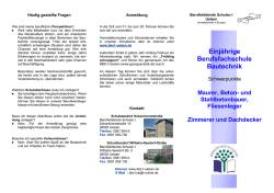 Einj&auml;hrige Berufsfachschule Bautechnik