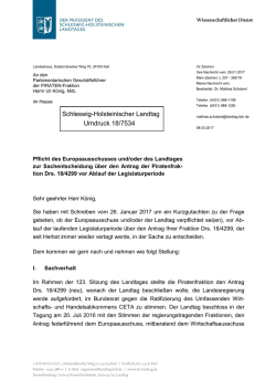 Schleswig-Holsteinischer Landtag Umdruck 18/7534