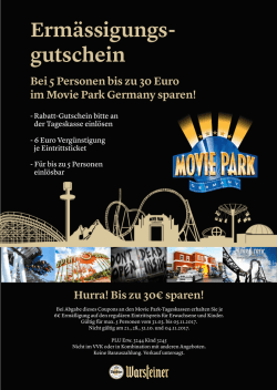 Ermässigungsgutscheine Movie Park