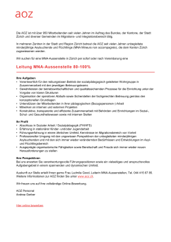 Leitung MNA-Aussenstelle 80-100%, Zürich (PDF, 70