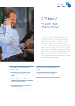 OPTIback (Produktblatt)