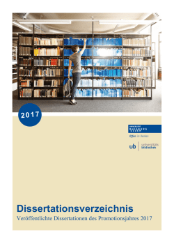 Dissertationsverzeichnis 2017(Stand 09.03.2017)