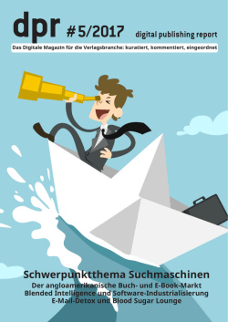 dpr # 5/2017 digital publishing report Schwerpunktthema