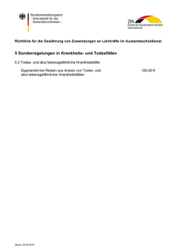 Eigenanteil bei Reisen Anlass eines Krankheits