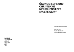 ökonomische und christliche menschenbilder - Paulus