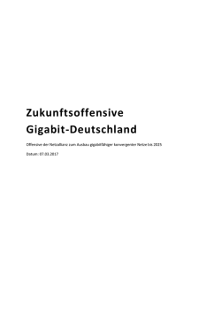 Zukunftsoffensive Gigabit-Deutschland