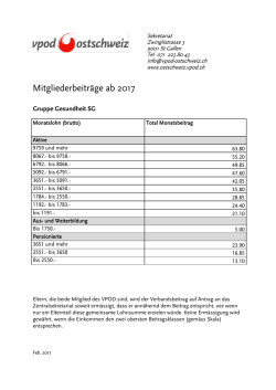 Gruppe Gesundheit SG - beim VPOD Ostschweiz