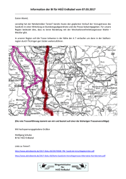 Information der BI f&uuml;r HG&Uuml; Erdkabel vom 07.03.2017