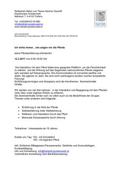 Ich wirke immer wie zeigt mir das Pferd