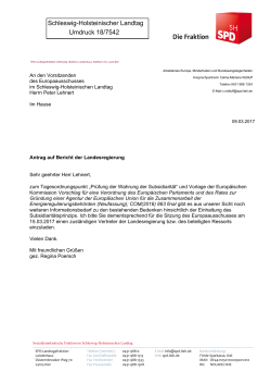 Schleswig-Holsteinischer Landtag Umdruck 18/7542