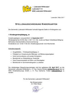 Stellenausschreibung-Kiga 2017 - Ludersdorf