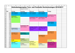 Hallenbelegung ab 15.03.2017