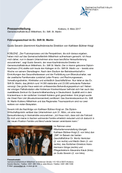 Pressemitteilung - Gemeinschaftsklinikum Mittelrhein
