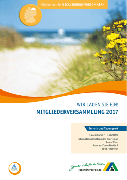 mitgliederversammlung 2017 - Jugendherbergen in Mecklenburg