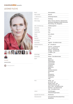 leonie fuchs - Schauspielervideos