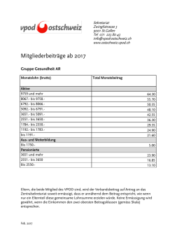 Gruppe Gesundheit AR - beim VPOD Ostschweiz
