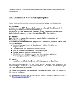 EDV Mitarbeiter\in mit Verwaltungsaufgaben