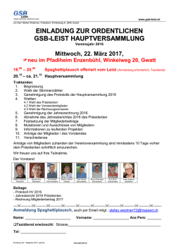 einladung zur ordentlichen gsb