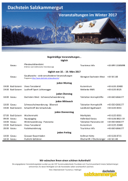 Veranstaltungen als PDF - Dachstein Salzkammergut