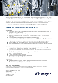Stellenprofil als PDF - Kunststofftechnik Wiesmayer GmbH