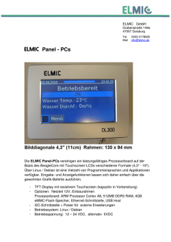 ELMIC Panel - PCs - ELMIC - Elemente der Mikroelektronik GmbH