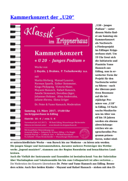 Kammerkonzert der „U20”