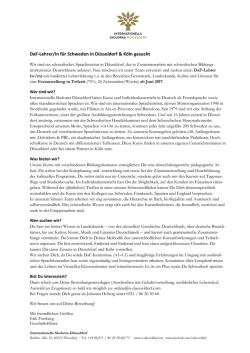 eine/n DaF-Lehrer/in zur Festanstellung - is