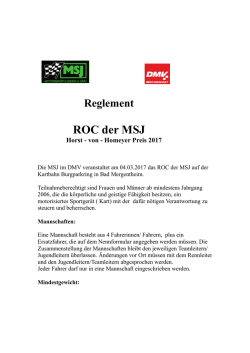 Reglement - MSJ Motorsport
