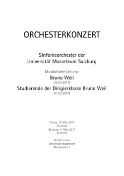 orchesterkonzert - Universität Mozarteum