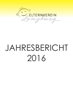 jahresbericht 2016 - Elternverein Lenzburg