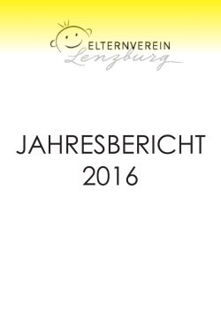 jahresbericht 2016 - Elternverein Lenzburg