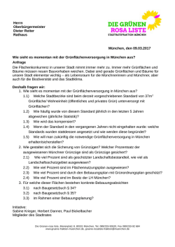 Herrn Oberb&uuml;rgermeister Dieter Reiter Rathaus