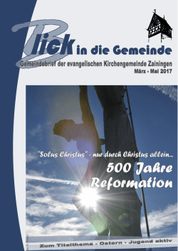 Blick idG März 2017- online - Evangelische Kirchengemeinde