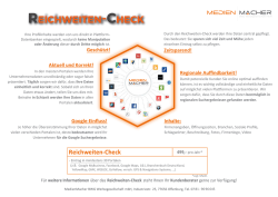 Flyer - MedienMacher Reichweiten