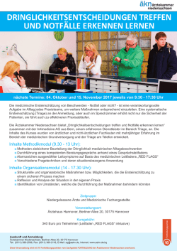 Dringlichkeitsentscheidungen treffen und Notf&auml;lle erkennen lernen