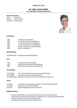 DR. MED. RUTH KÖPPL - Universitätsspital Basel