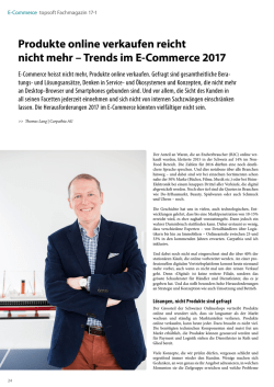 Produkte online verkaufen reicht nicht mehr – Trends