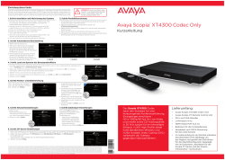 Avaya Scopia® XT4300 Codec Only