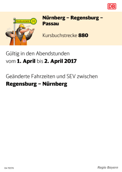 KBS 880_ Regensburg - Nürnberg _ 1. -2. April 2017