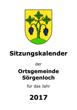 Sitzungskalender 2017 - Verbandsgemeinde Nieder-Olm