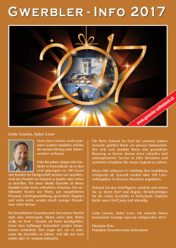Gwerbler-Info 2017 - Gewerbeverein Neftenbach