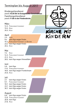 Terminplan bis August 2017 - Evangelische Kirche Bad Neuenahr