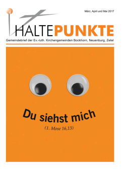 Haltepunkte 2/2017 - luth. Kirchengemeinden in der Friesischen