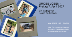 GROSS LÜBEN - Freitag 7. April 2017