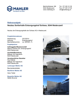 Referenzobjekt Neubau Sortierhalle Entsorgungshof