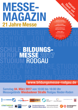 Messemagazin Bildungsmesse Rodgau 2017