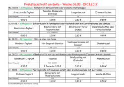 Frühstückstreff am GyKo – Woche 06.03.-10.03.2017