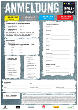 anmeldeformular pdf - SALOMON TRAILS4GERMANY